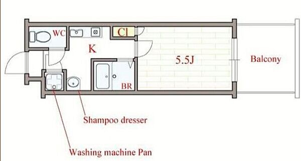 ＭＡＲＩＯＮ　ＫＩＴＡＨＯＲＩＥ　ＡＮＮＥＸ ｜大阪府大阪市西区北堀江3丁目(賃貸マンション1K・13階・18.78㎡)の写真 その2