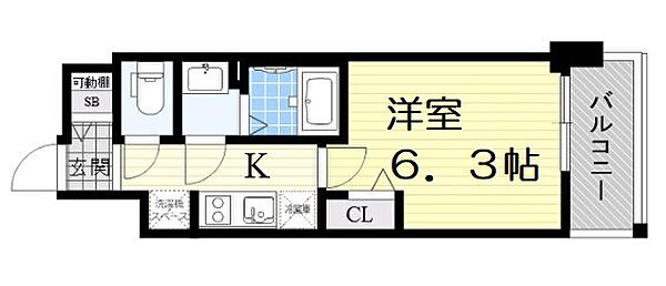 プレサンス上町台筆ヶ崎ＳＯＵＴＨ ｜大阪府大阪市天王寺区筆ケ崎町(賃貸マンション1K・8階・22.62㎡)の写真 その2