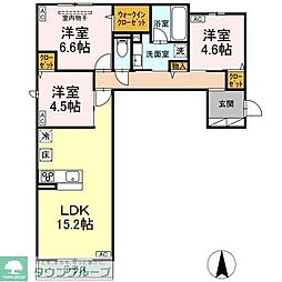 D-comodo小金井貫井北町 3LDKの間取図画像