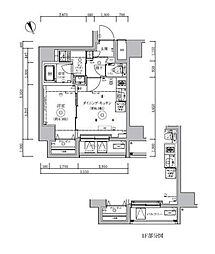 ＱＵＡＬＩＴＡＳ浜田山 2階1DKの間取り