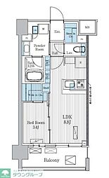 Terra蚕糸の森 1LDKの間取図画像