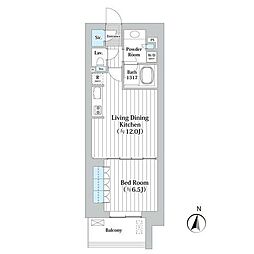 アビティグランデ砧 1LDKの間取図画像
