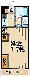 リブリ・三鷹 1Kの間取図画像