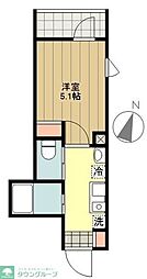 西東京市保谷町6丁目アパート 1Kの間取図画像
