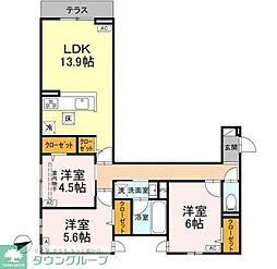 セレスティア清水 3LDKの間取図画像