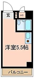 グローリア初穂武蔵境 1Kの間取図画像