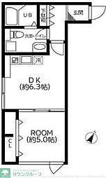 アートフルひばりサクセス 1DKの間取図画像