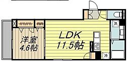 SaburbanHomes 1LDKの間取図画像