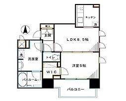デュオ・スカーラ下井草 1DKの間取図画像