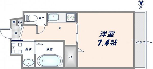 大阪府東大阪市長堂2丁目(賃貸マンション1K・3階・24.84㎡)の写真 その2