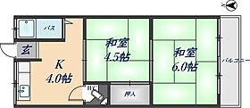 ウエストコーポ 210 ｜ 大阪府八尾市栄町1丁目（賃貸アパート2K・2階・27.00㎡） その2