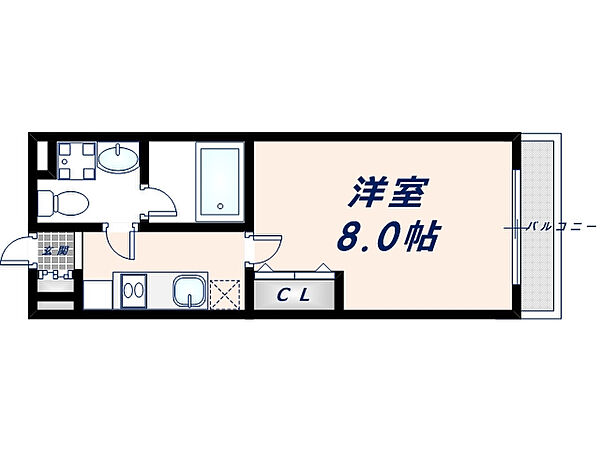 オランジュ上小阪 305｜大阪府東大阪市上小阪3丁目(賃貸マンション1K・3階・24.64㎡)の写真 その2