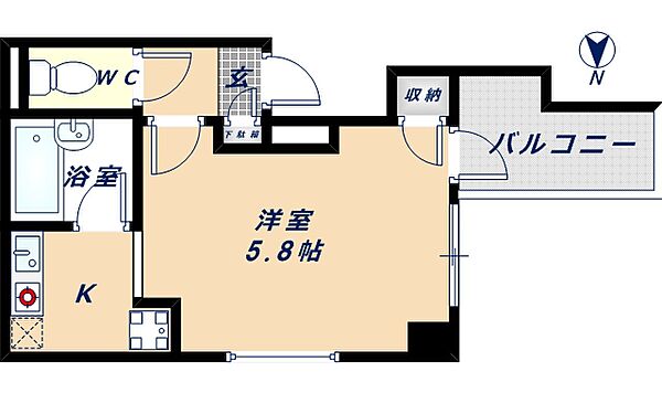 ヴィラサンライフ 201｜大阪府東大阪市足代北2丁目(賃貸マンション1R・2階・17.93㎡)の写真 その2