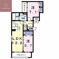 大阪府八尾市八尾木2丁目（賃貸アパート2LDK・2階・57.16㎡） その1