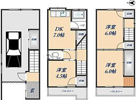 大阪府大阪市平野区長吉六反4丁目（賃貸一戸建3DK・1階・70.32㎡） その2