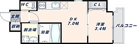 大阪府東大阪市下小阪2丁目（賃貸マンション1DK・7階・27.39㎡） その2