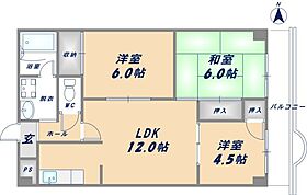 大阪府東大阪市若江西新町3丁目（賃貸マンション3LDK・4階・62.37㎡） その2