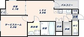 大阪府東大阪市金岡1丁目（賃貸アパート2LDK・1階・42.54㎡） その2