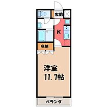 栃木県栃木市野中町（賃貸アパート1K・1階・33.25㎡） その2