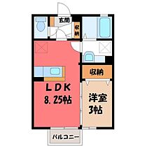 栃木県小山市若木町2丁目（賃貸アパート1LDK・1階・29.25㎡） その2