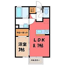 茨城県結城市富士見町4丁目（賃貸アパート1LDK・2階・29.44㎡） その2