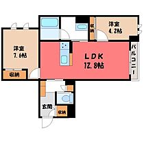 栃木県小山市西城南3丁目（賃貸アパート2LDK・2階・60.67㎡） その2