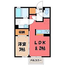 茨城県筑西市小川（賃貸アパート1LDK・2階・29.25㎡） その2