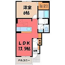 茨城県筑西市門井（賃貸アパート1LDK・1階・46.06㎡） その2