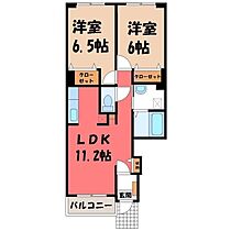 栃木県栃木市大宮町（賃貸アパート2LDK・1階・55.17㎡） その2