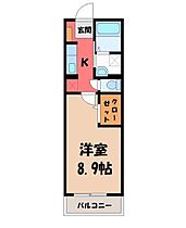 栃木県小山市犬塚8丁目（賃貸マンション1K・1階・32.78㎡） その2