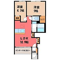 栃木県栃木市平柳町1丁目（賃貸アパート2LDK・1階・48.61㎡） その2