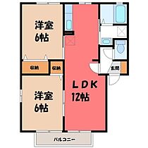 栃木県小山市若木町2丁目（賃貸アパート2LDK・1階・51.69㎡） その2