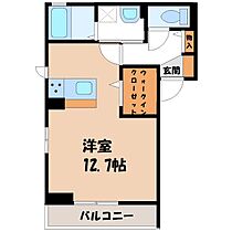 栃木県小山市三峯1丁目（賃貸アパート1R・1階・34.22㎡） その2