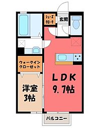 メゾン ド ショコラ 2階1LDKの間取り