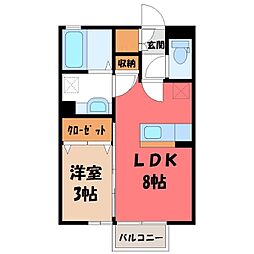 IZUMI 1階1LDKの間取り