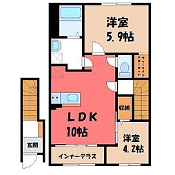 カノープス 2LDKの間取図画像