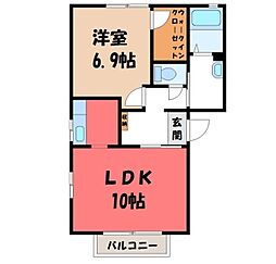 ステラハウスA 1LDKの間取図画像