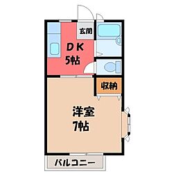 サンライフパート1 1DKの間取図画像