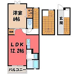ゼファージェイ 1LDKの間取図画像