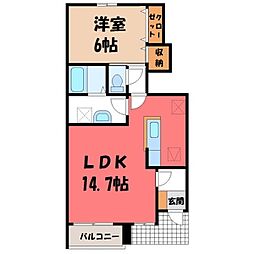 プリマヴェーラA 1LDKの間取図画像