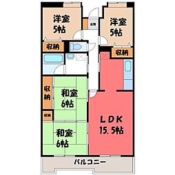 ルミエール薬師寺 4LDKの間取図画像