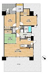 サーパス博多サウスガーデン 3LDKの間取図画像