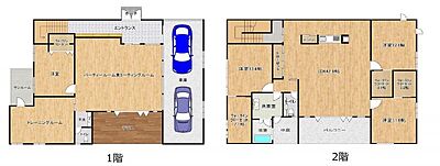 間取り：1つ1つのお部屋が大きく、大変広々とした間取りです。