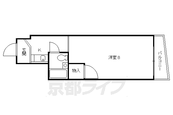 メゾン・ド・アムール 801｜京都府京都市伏見区東浜南町(賃貸マンション1K・8階・21.00㎡)の写真 その2