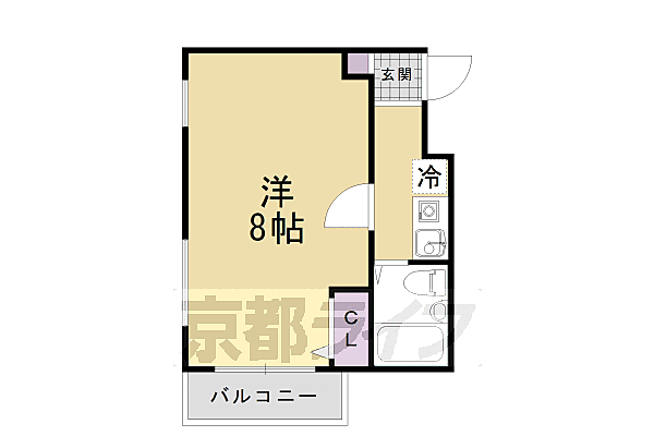 アビタシオン 301｜京都府京都市伏見区雁金町(賃貸マンション1K・3階・25.00㎡)の写真 その2