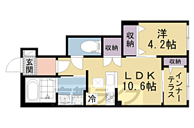 京都府久世郡久御山町佐古内屋敷（賃貸アパート1LDK・1階・42.15㎡） その2