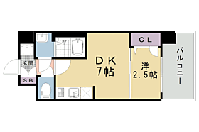 京都府京都市南区上鳥羽勧進橋町（賃貸マンション1DK・3階・25.55㎡） その2