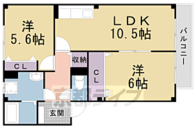 京都府久世郡久御山町佐山栗ノ脇（賃貸アパート2LDK・2階・54.28㎡） その2