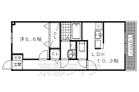 ラ・ボンボニエール 105 ｜ 京都府京都市伏見区羽束師鴨川町（賃貸マンション1LDK・1階・42.06㎡） その1