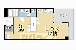 ディスティ桃山 ワンルームの間取図画像